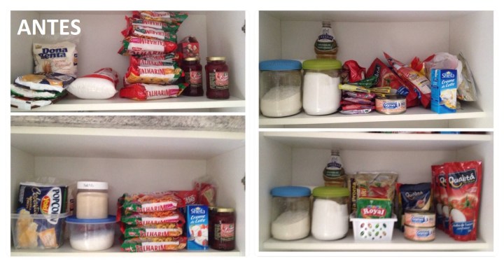 Organize o armário de&nbsp;alimentos