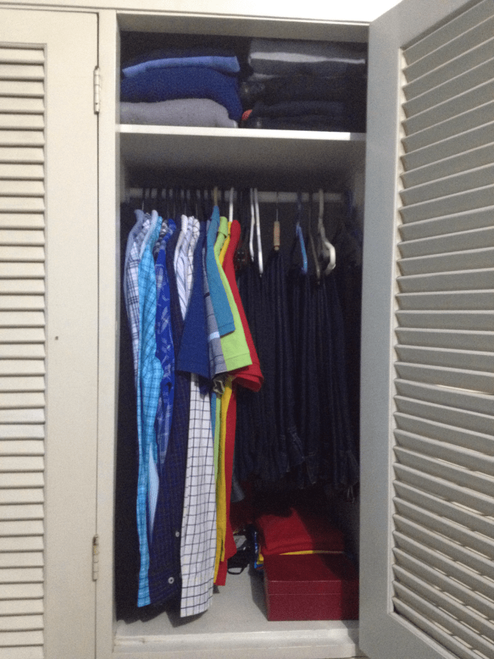 Trabalho Realizado – Organização de Armário&nbsp;Masculino