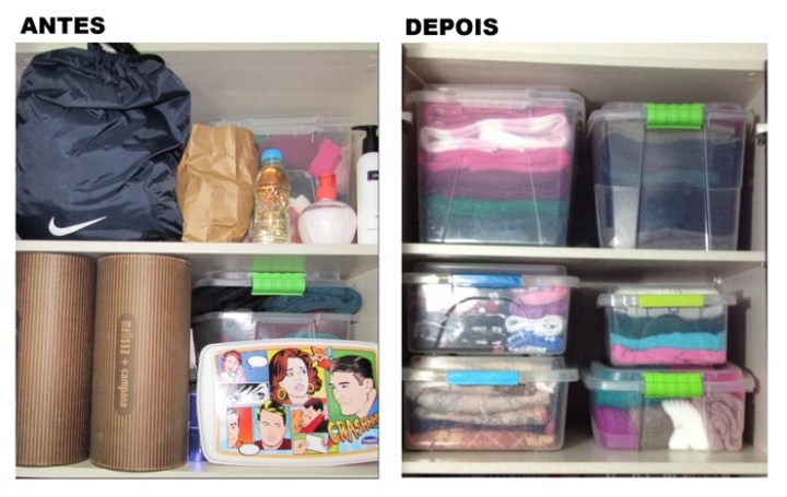 Organização de armário quarto - Blog Organizer by Valéria Angelotti