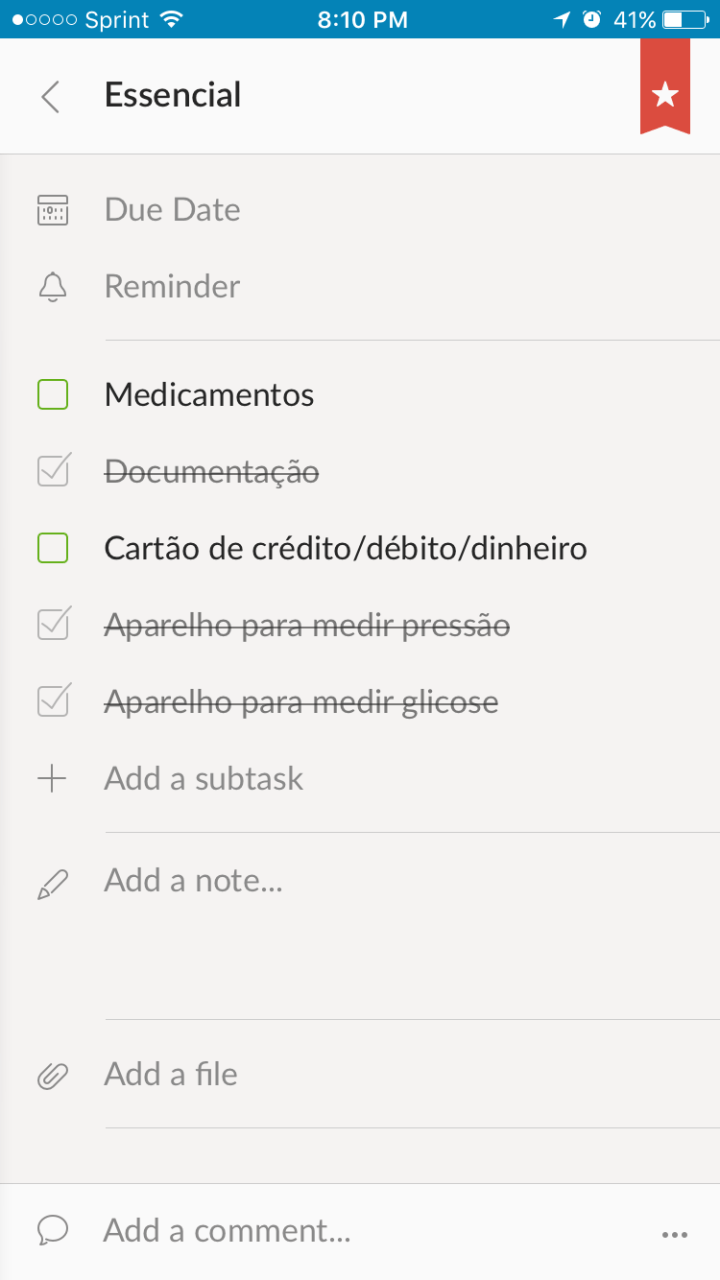 Checklist Viagem Blog Organizer