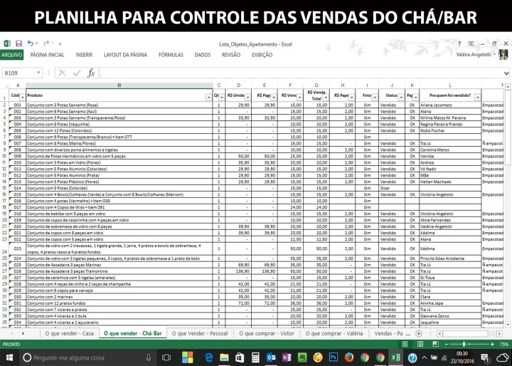 Blog Organizer Organizando Chá-Bar
